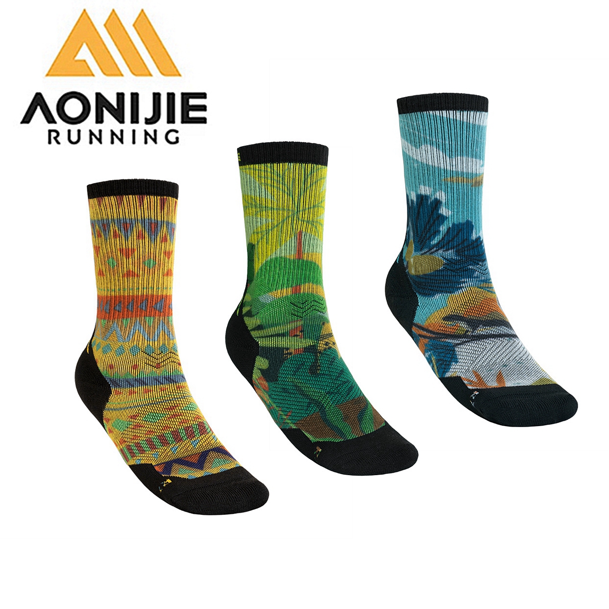 Wool Hiking Sock - AONIJIE Outdoor Wool Crew Socks Medium