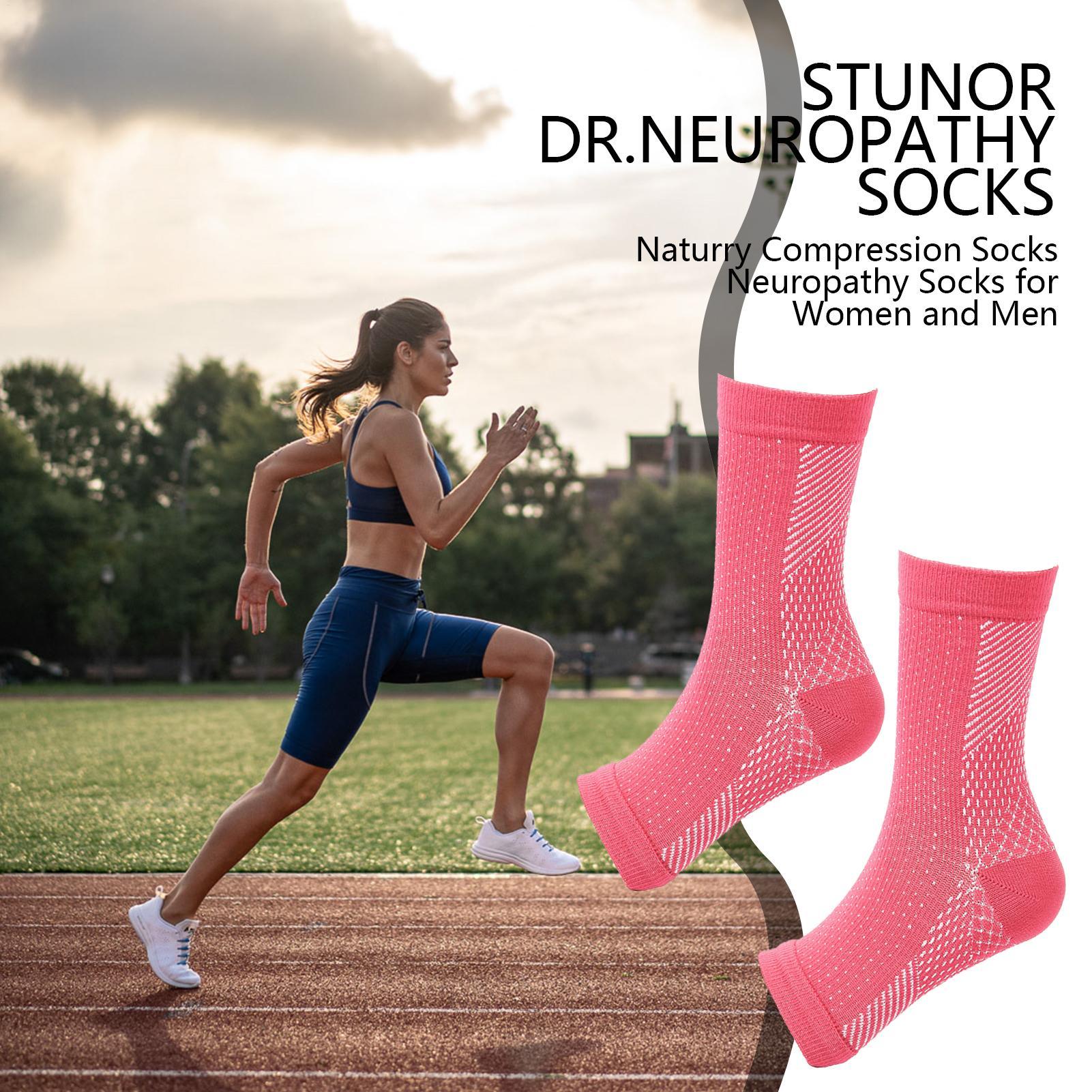 Ankle Brace Sock - Toeless Pair Neuropathy Socks Ankle Compression