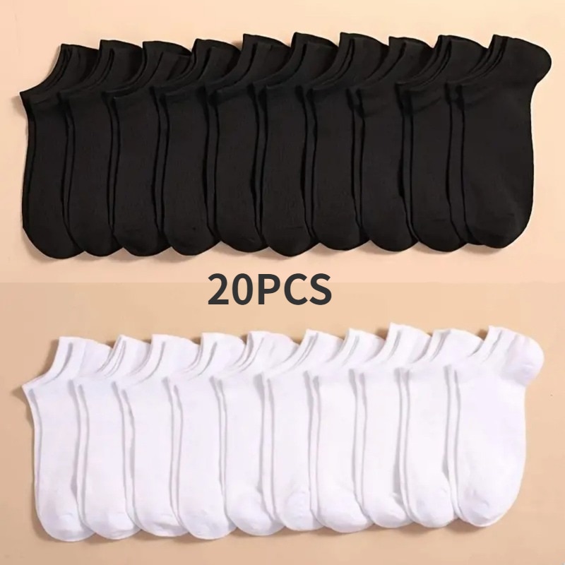 Ankle Sock Low Cut - 10 Pairs Unisex Casual Plain Color