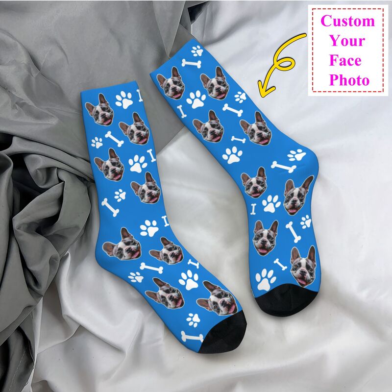 Dress Sock Men - Novelty Men's Custom Dog Dress Socks