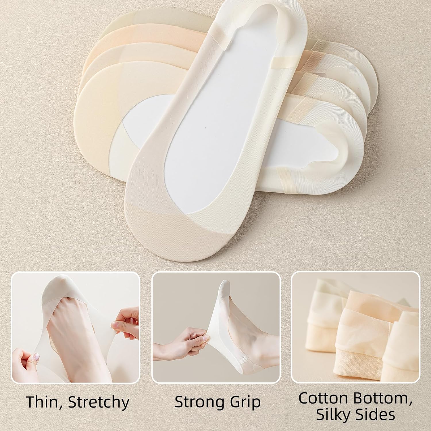 Caudblor 6 Pack Thin No Show S - đánh giá và giá Invisibility Sock Loafer