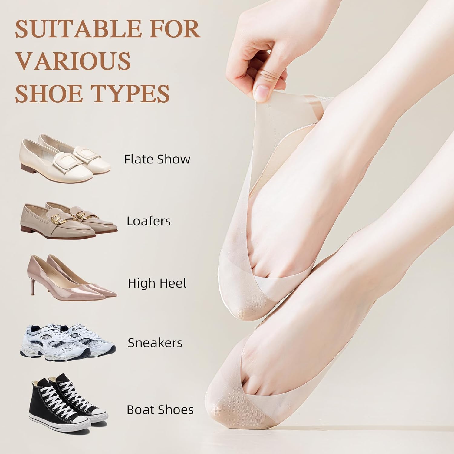 Caudblor 6 Pack Thin No Show S - đánh giá và giá Invisibility Sock Loafer
