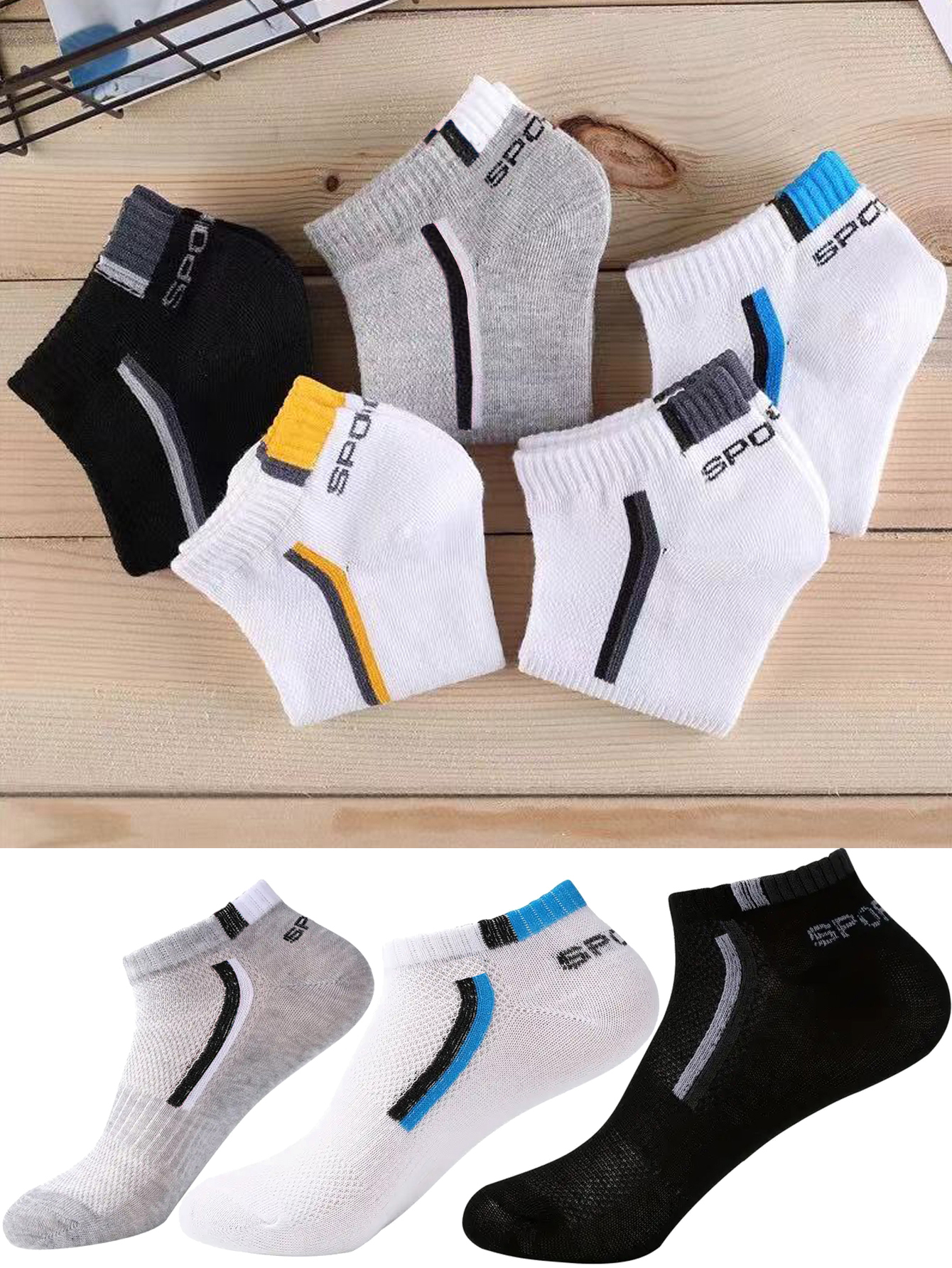 5Pair Men's Anti-Slip Ankle Bo - đánh giá và giá Ankle Sock Low Cut