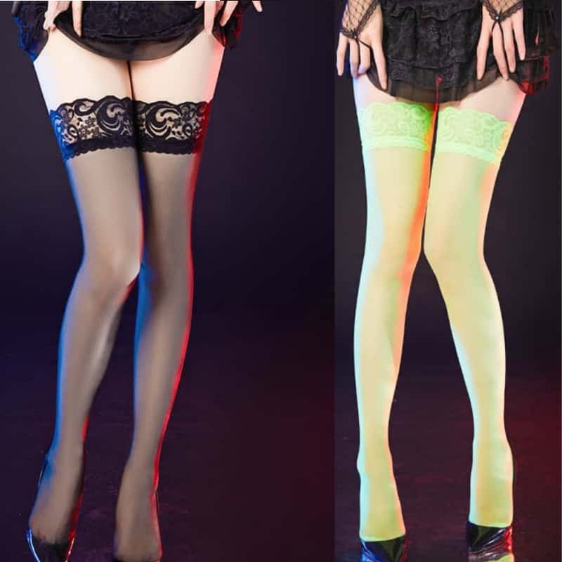 Thigh High Stripe Lace Stockin - đánh giá và giá Thigh High Sock Stay Up
