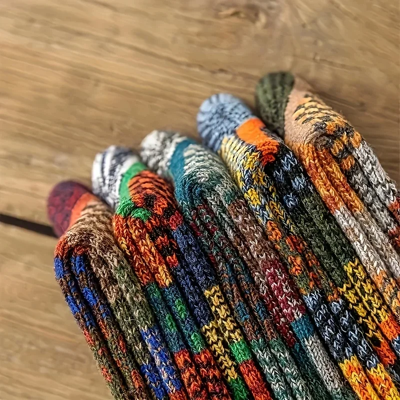 5 pairs of retro ethnic style  - đánh giá và giá Thermal Sock Winter