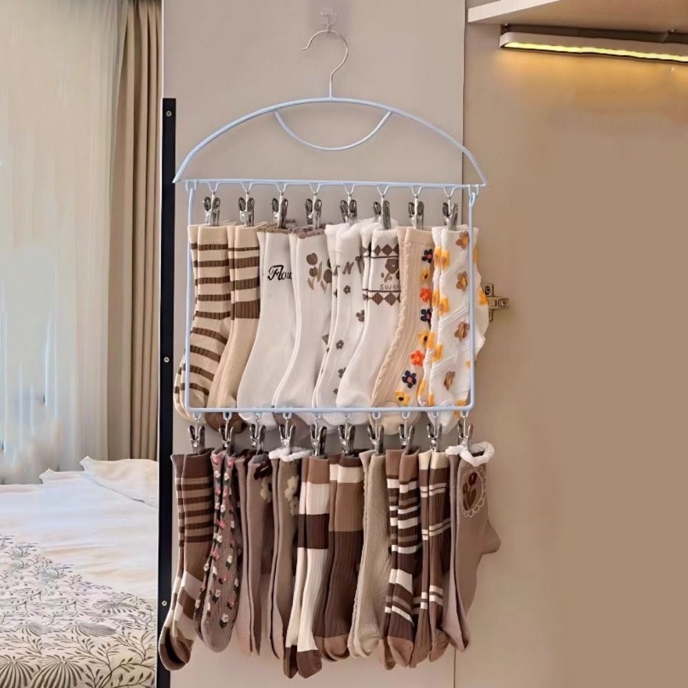 18 Clips Socks Drying Rack Lar - đánh giá và giá Sock Organizer Tray