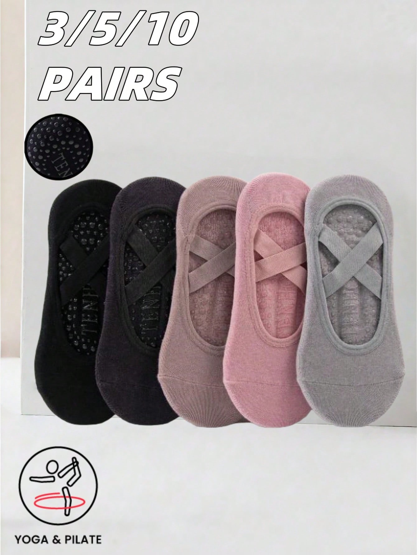 Anti-slip silicone sole yoga s - đánh giá và giá Grip Sock Yoga