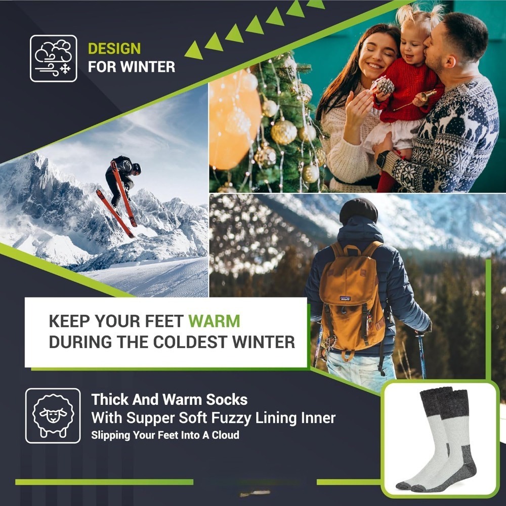 Wool Hiking Socks Thermal Warm - đánh giá và giá Wool Hiking Sock