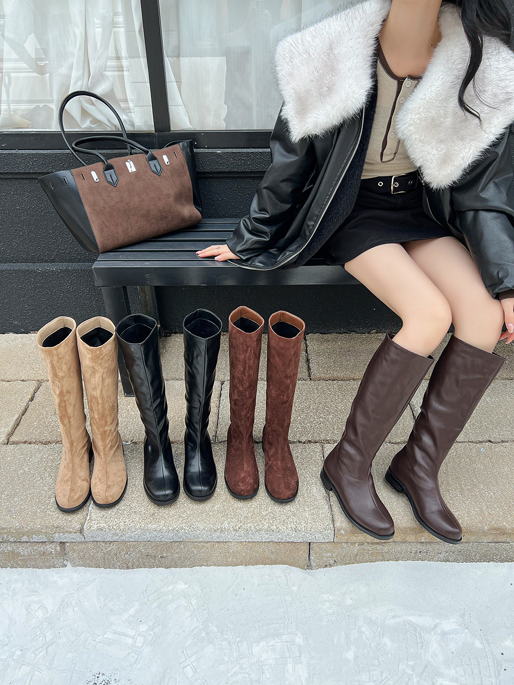 Fashion Women Knee Boots Flock - đánh giá và giá Knee High Sock Women