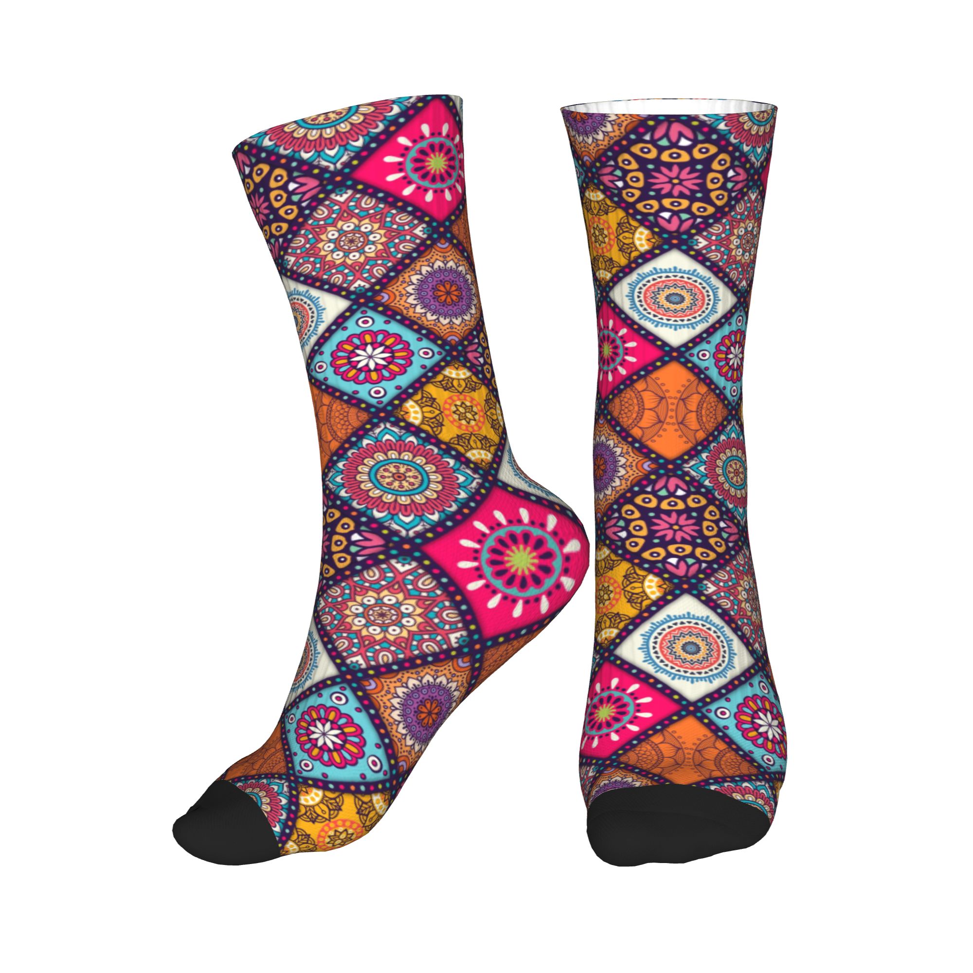 Ethnic Floral Mandalas Pattern - đánh giá và giá Dress Sock Men