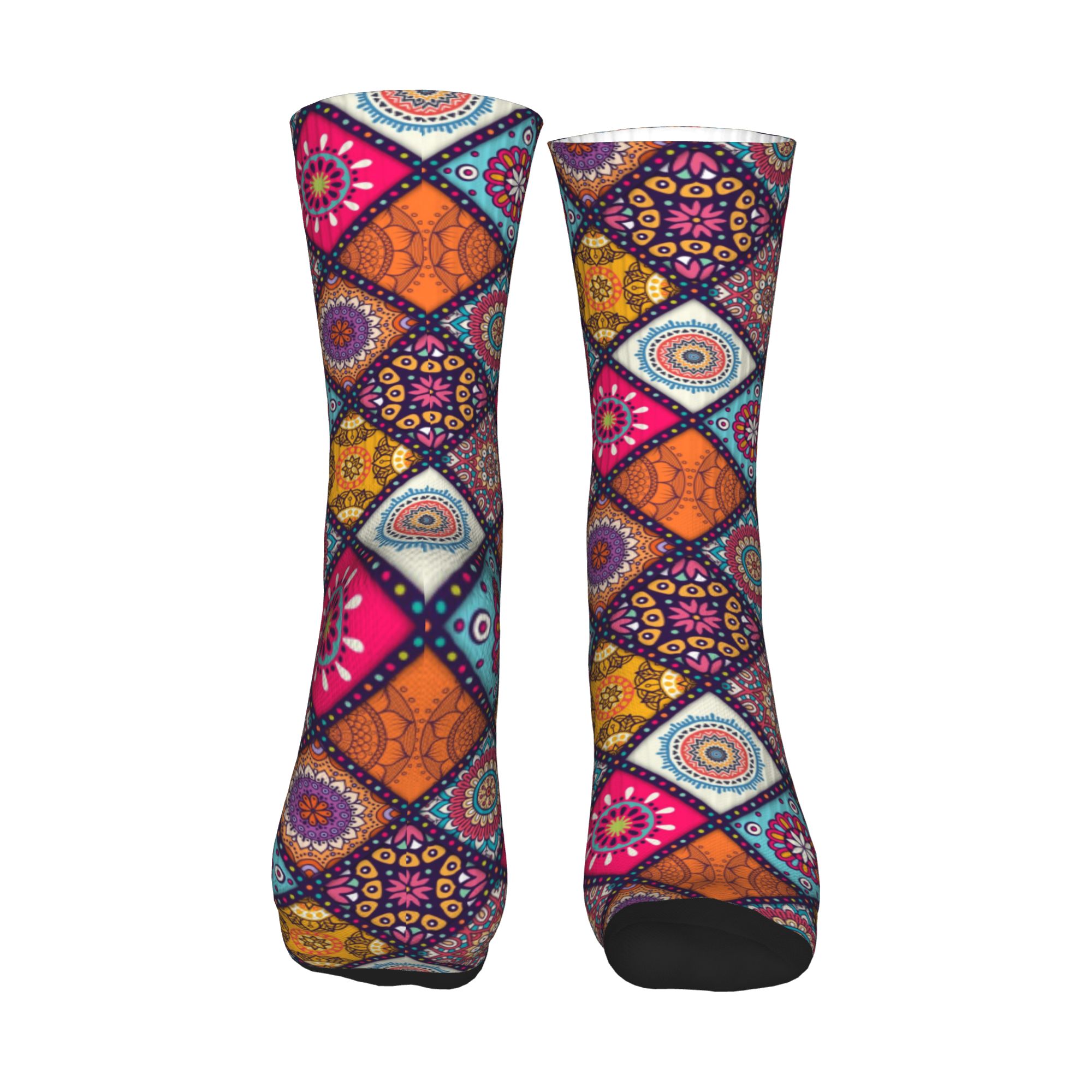 Ethnic Floral Mandalas Pattern - đánh giá và giá Dress Sock Men