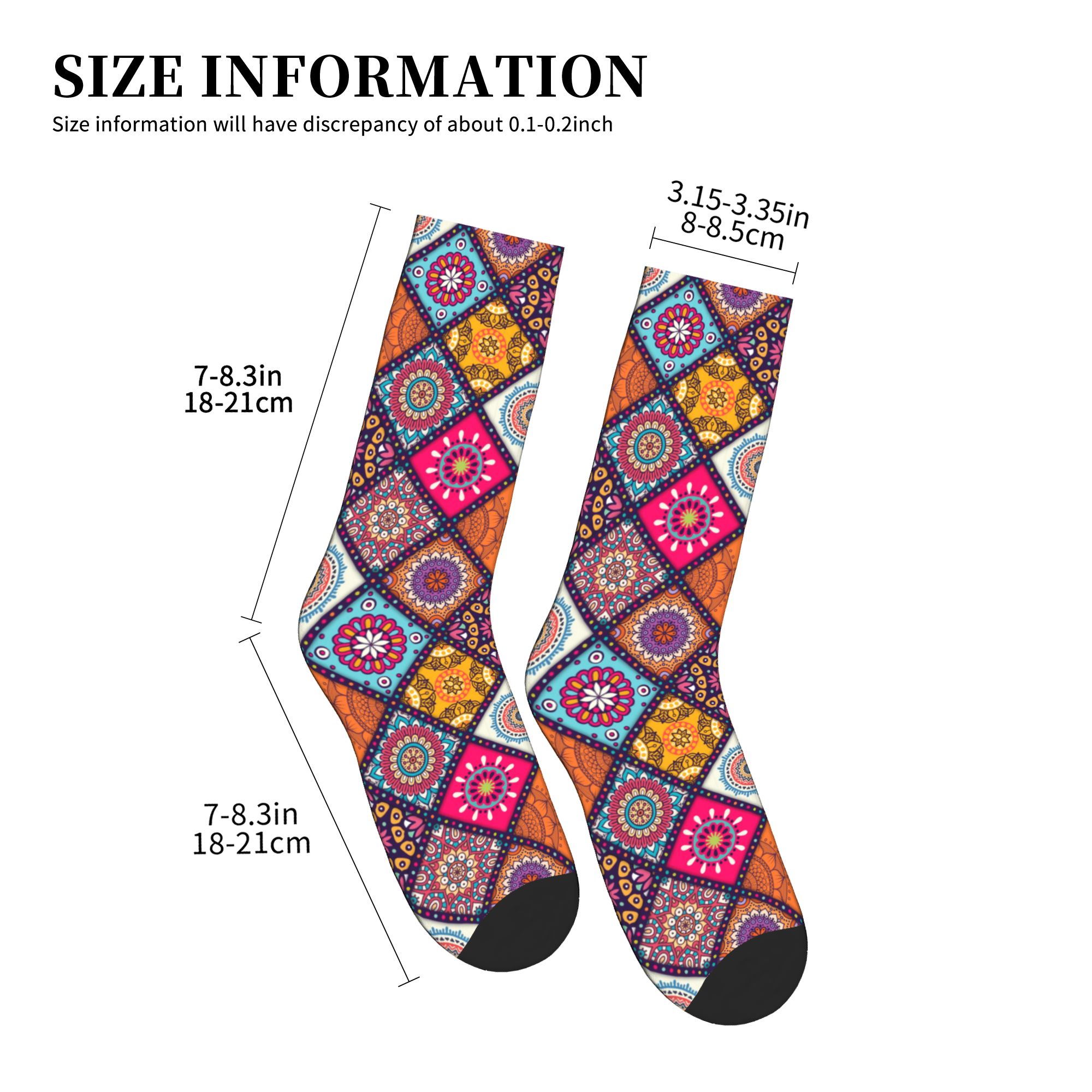 Ethnic Floral Mandalas Pattern - đánh giá và giá Dress Sock Men