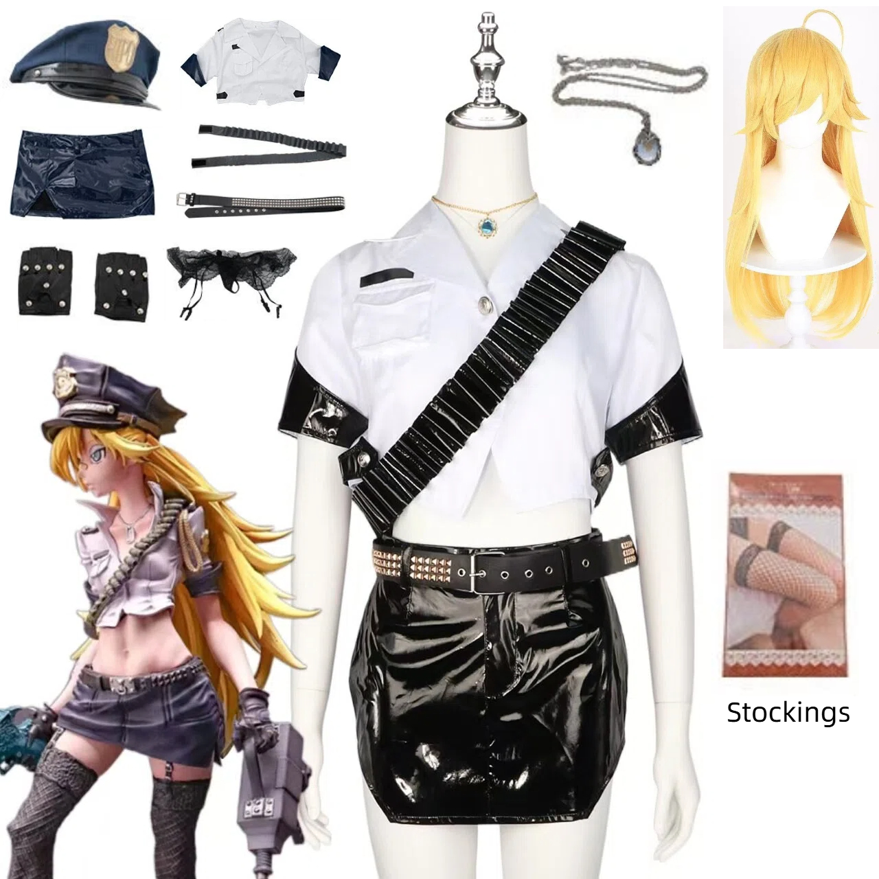 Anime Panty Stocking Cosplay C - đánh giá và giá Fishnet Stocking Women