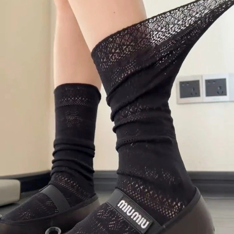 1/4 Pairs Women Lace Trimmed K - đánh giá và giá Knee High Sock Women