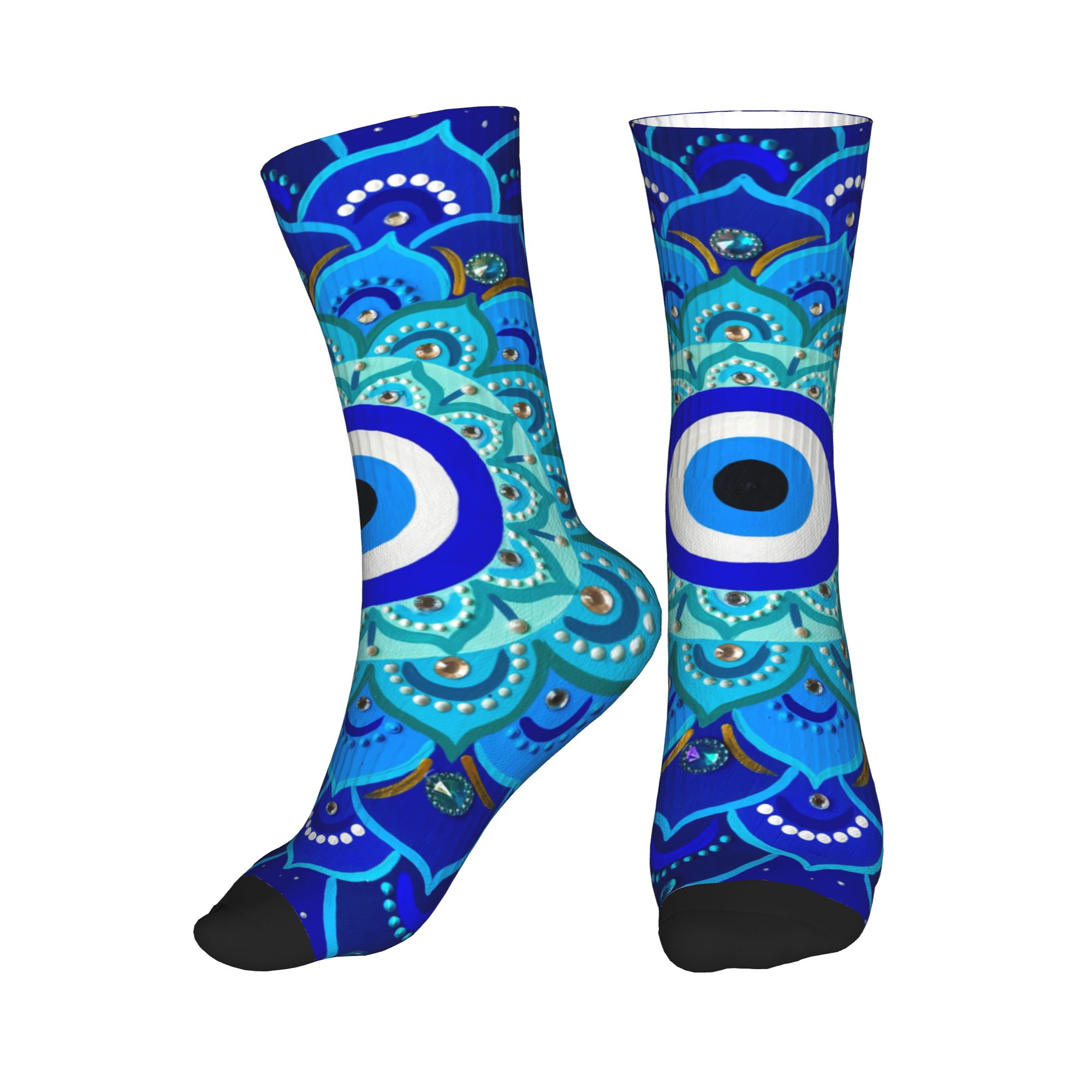 Fashion Mens Mandala Evil Eye  - đánh giá và giá Dress Sock Men