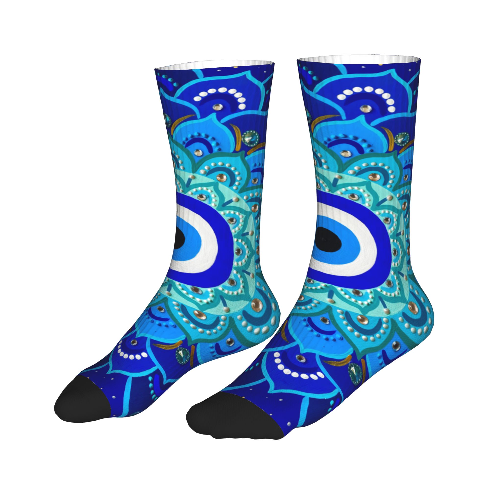 Fashion Mens Mandala Evil Eye  - đánh giá và giá Dress Sock Men