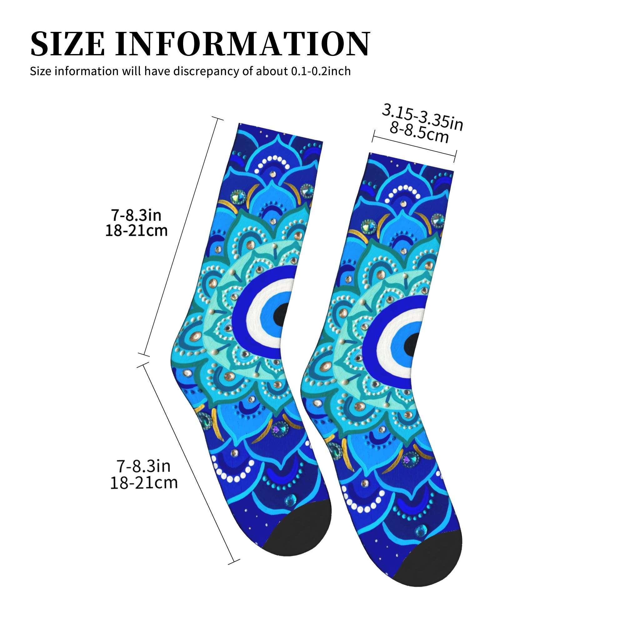 Fashion Mens Mandala Evil Eye  - đánh giá và giá Dress Sock Men