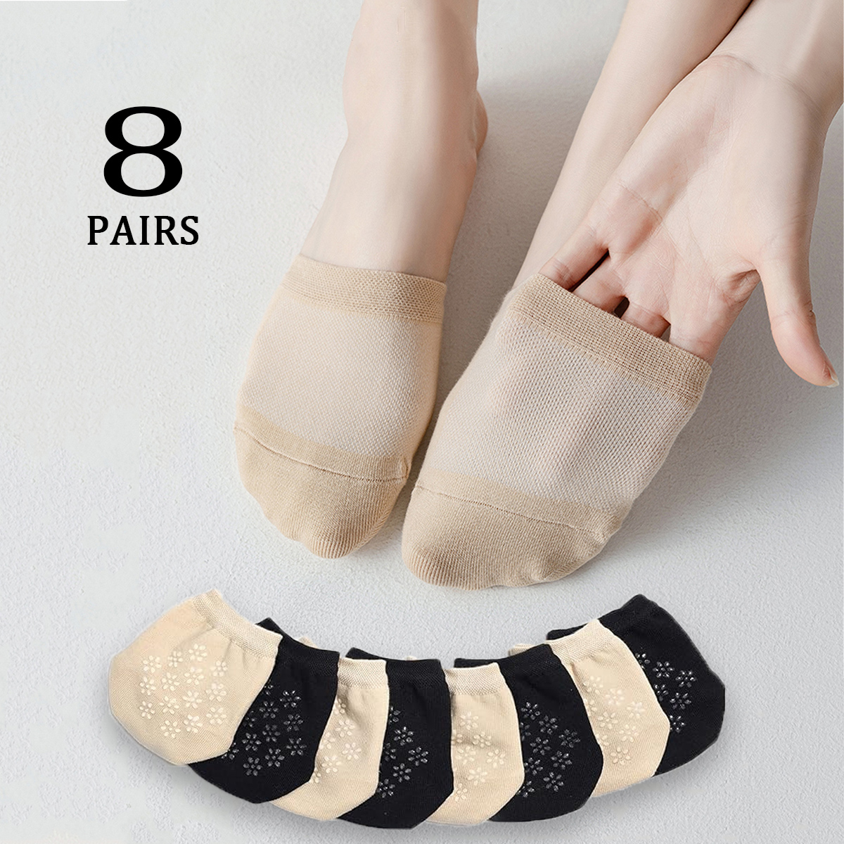 8/16 Pairs Women's Half Socks, - đánh giá và giá No Show Sock Women