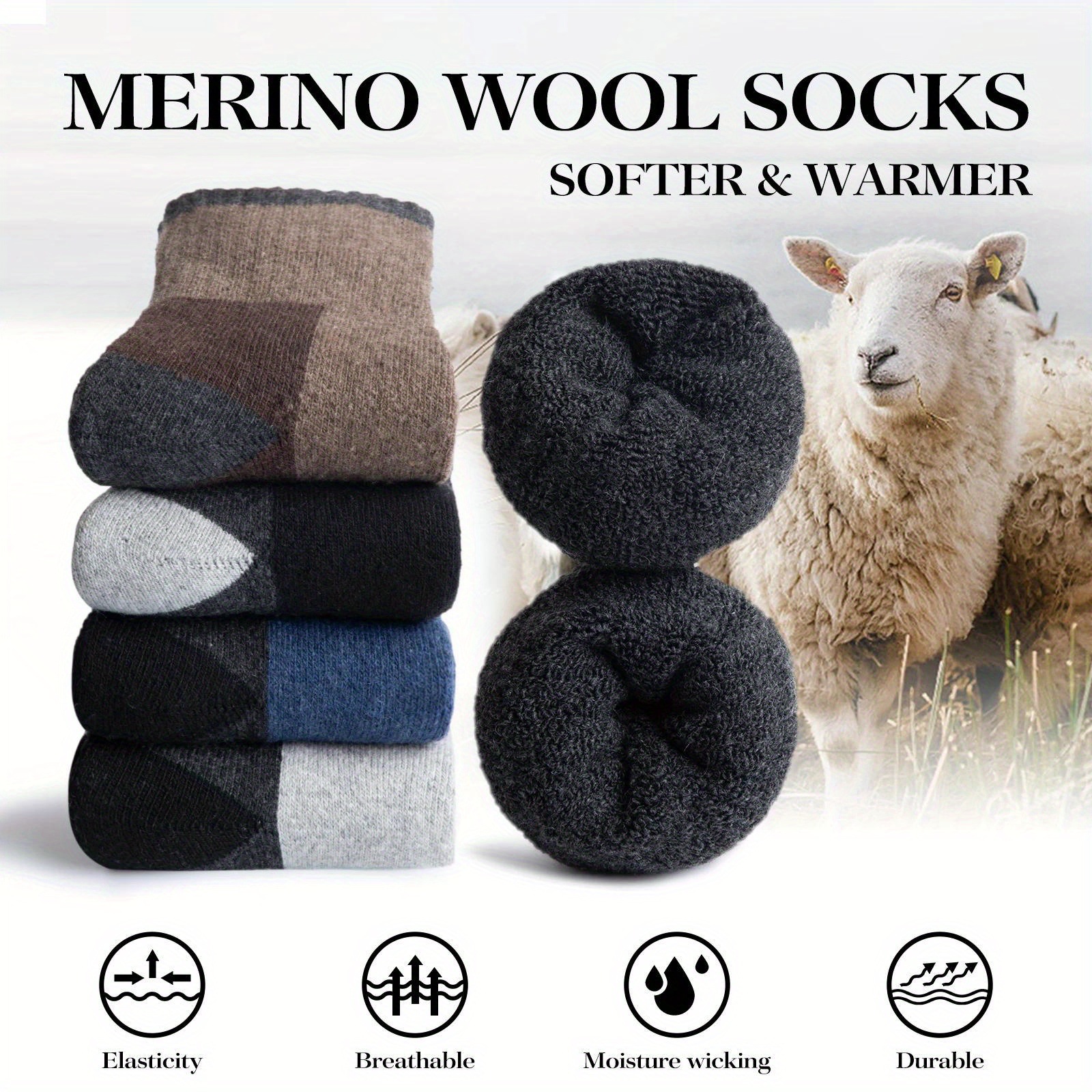 Winter Merino Wool Socks Thick - đánh giá và giá Wool Hiking Sock