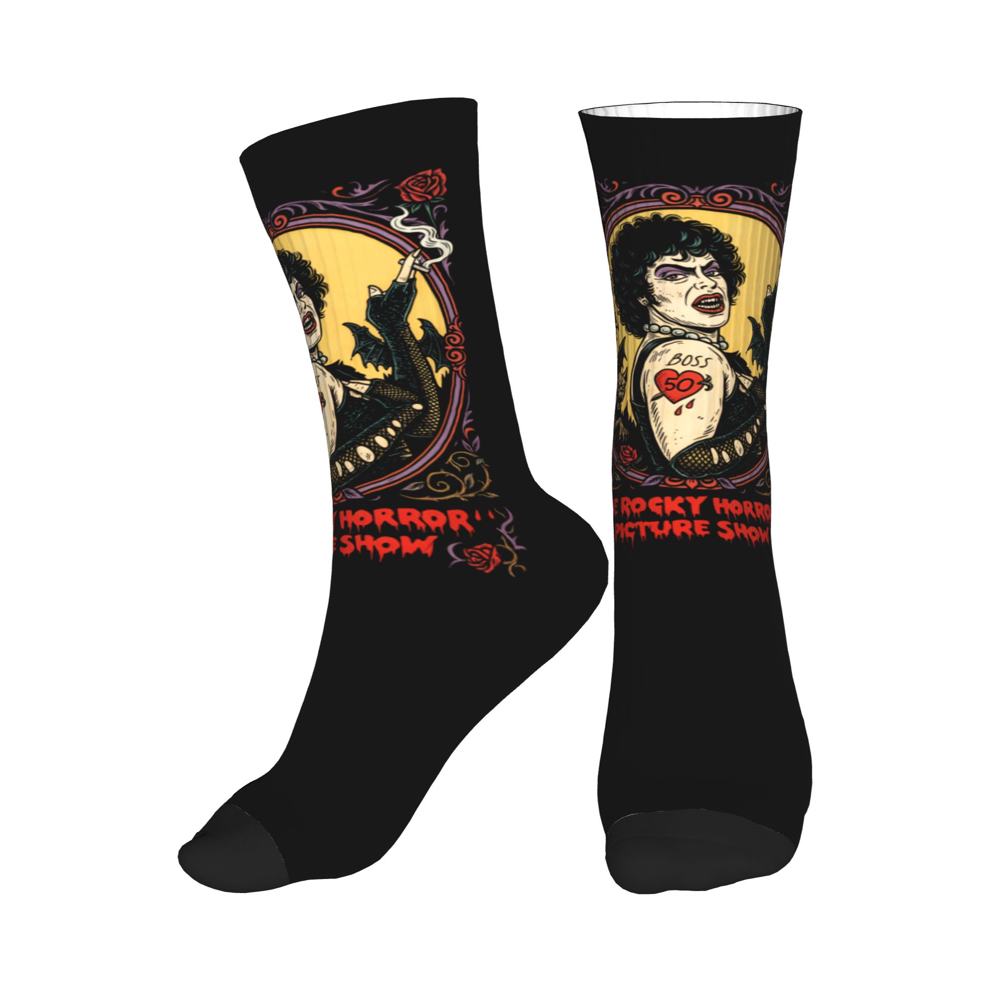 Fun Printed The Rockys Horror  - đánh giá và giá No Show Sock Women