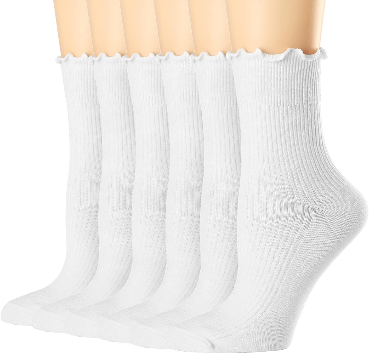 Women's Ruffle Turn-Cuff Casua - đánh giá và giá Cotton Crew Sock Pack
