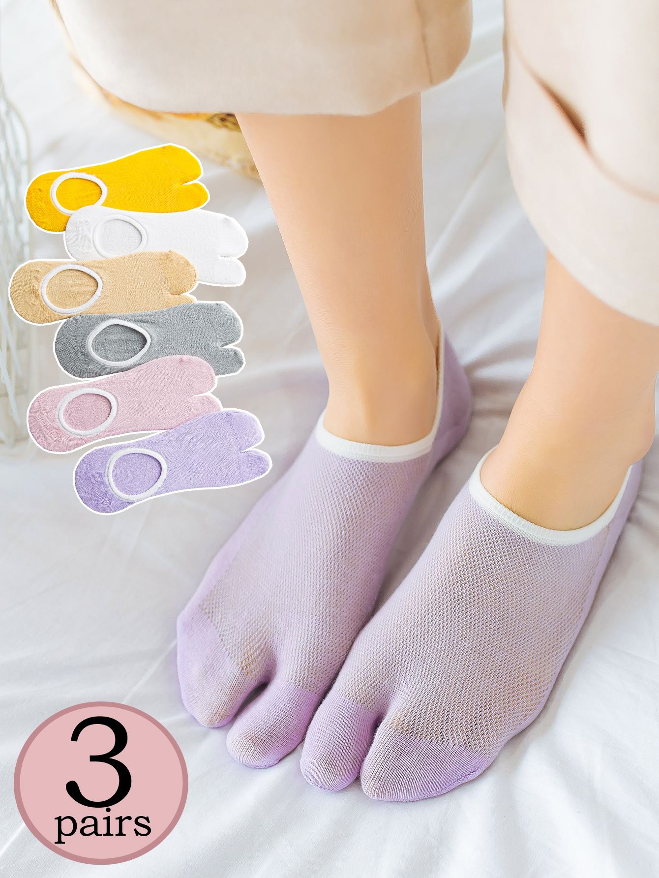 3 Pairs Women's Split-Toe Sock - đánh giá và giá Toe Sock Split