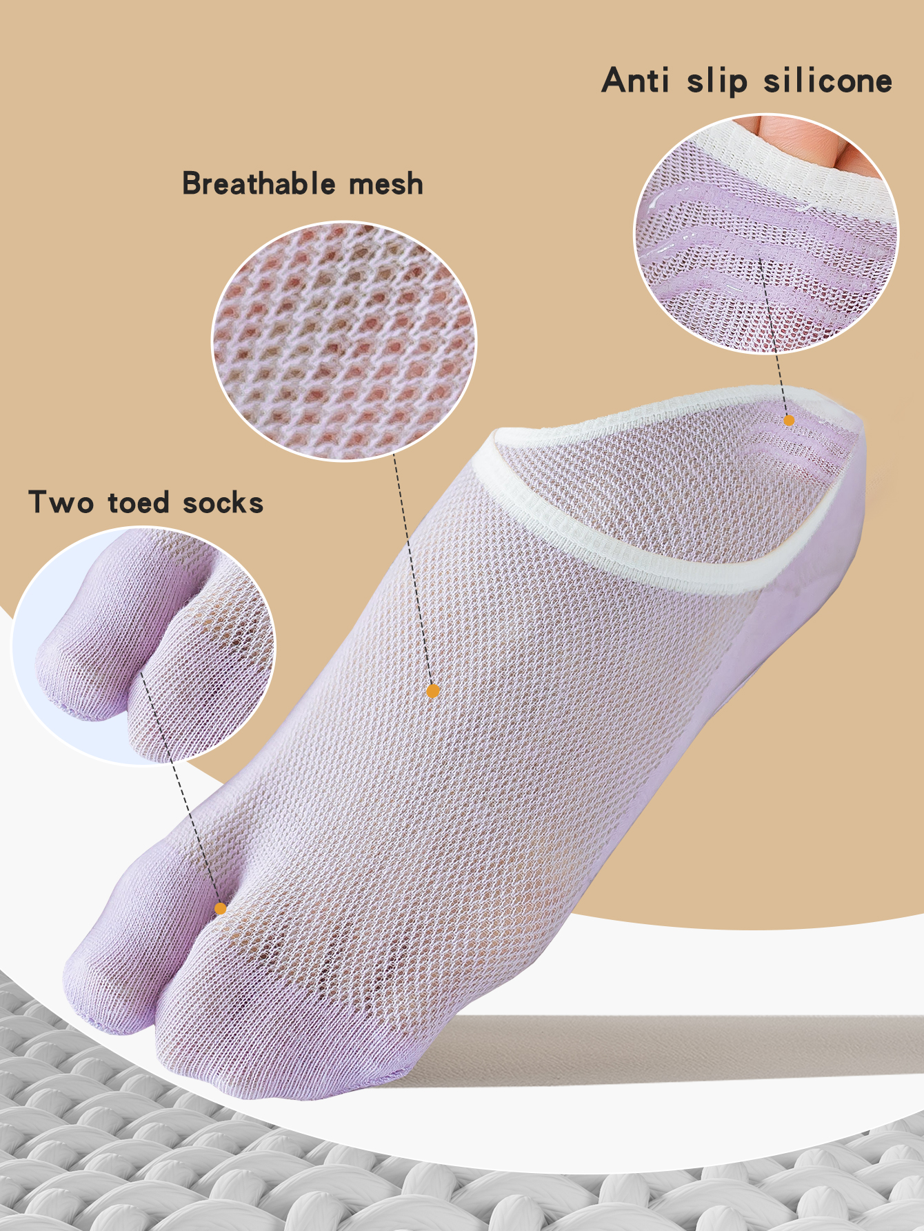 3 Pairs Women's Split-Toe Sock - đánh giá và giá Toe Sock Split