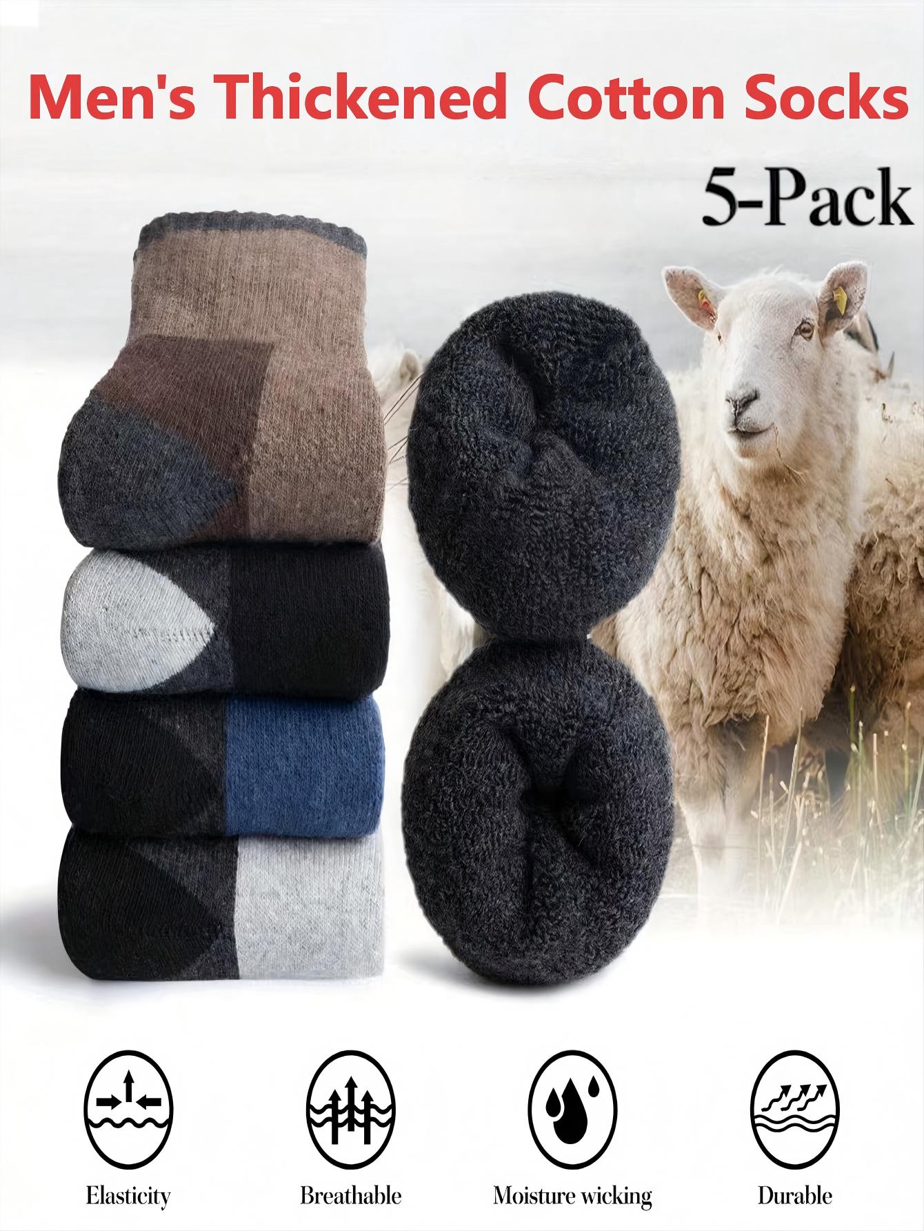 Men’s Thick Crew Socks 5-Pack, - đánh giá và giá Cotton Crew Sock Pack