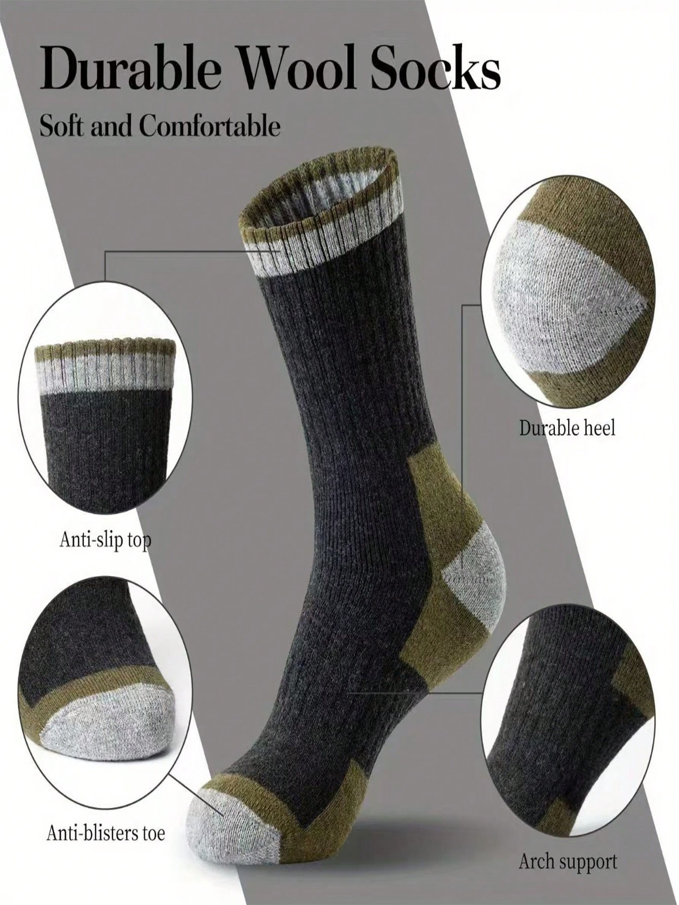 Men’s Thick Crew Socks 5-Pack, - đánh giá và giá Cotton Crew Sock Pack