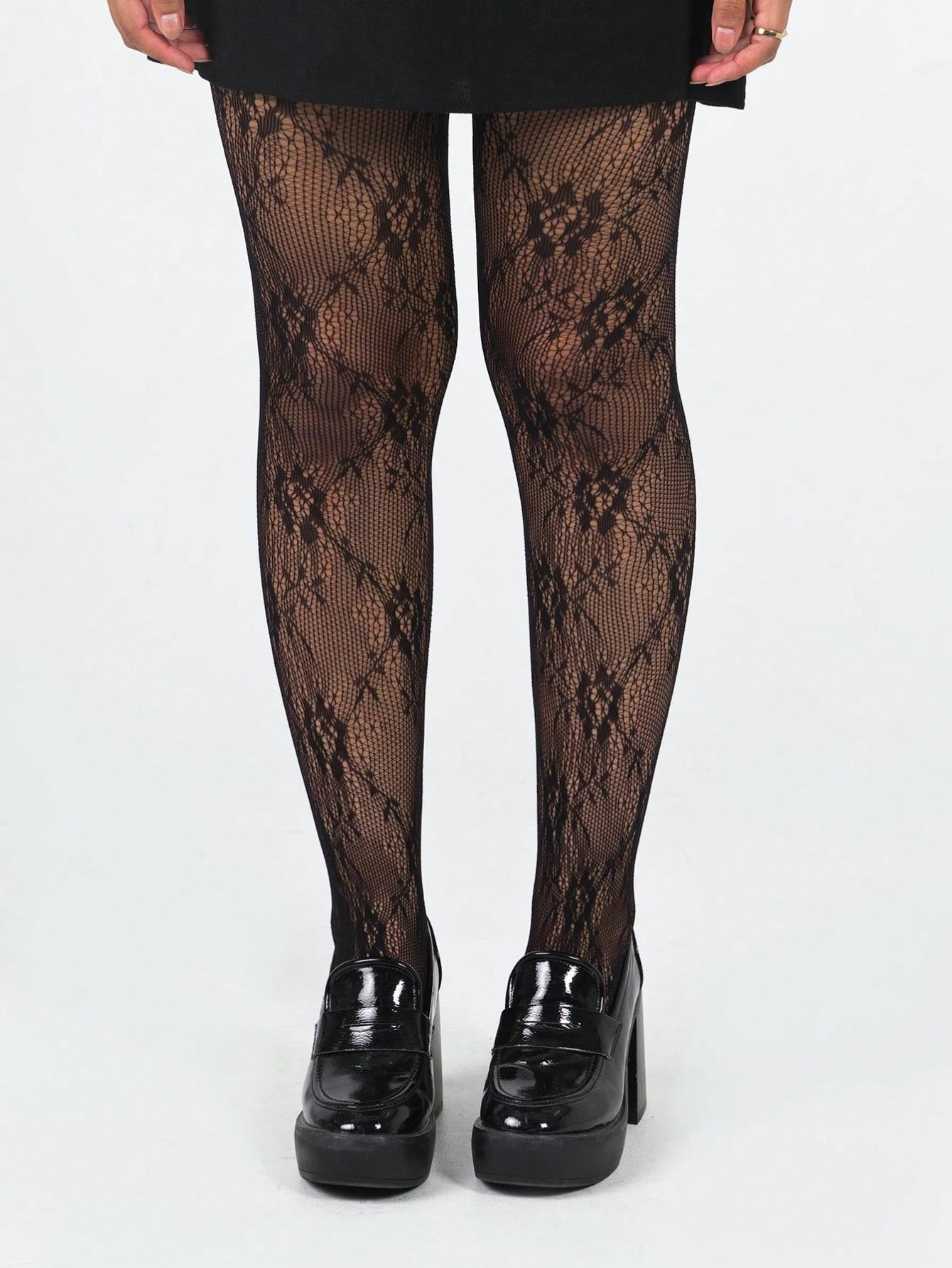 Women's Black Floral Lace Fish - đánh giá và giá Tights Pantyhose Sheer