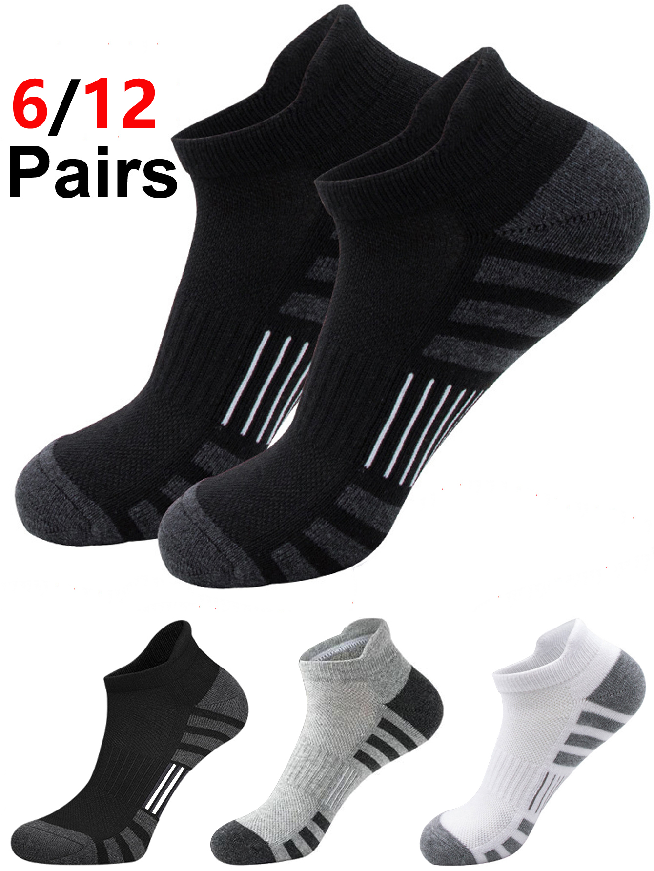 6/12 Pairs Cushioned Breathabl - đánh giá và giá Athletic Sock Cushion