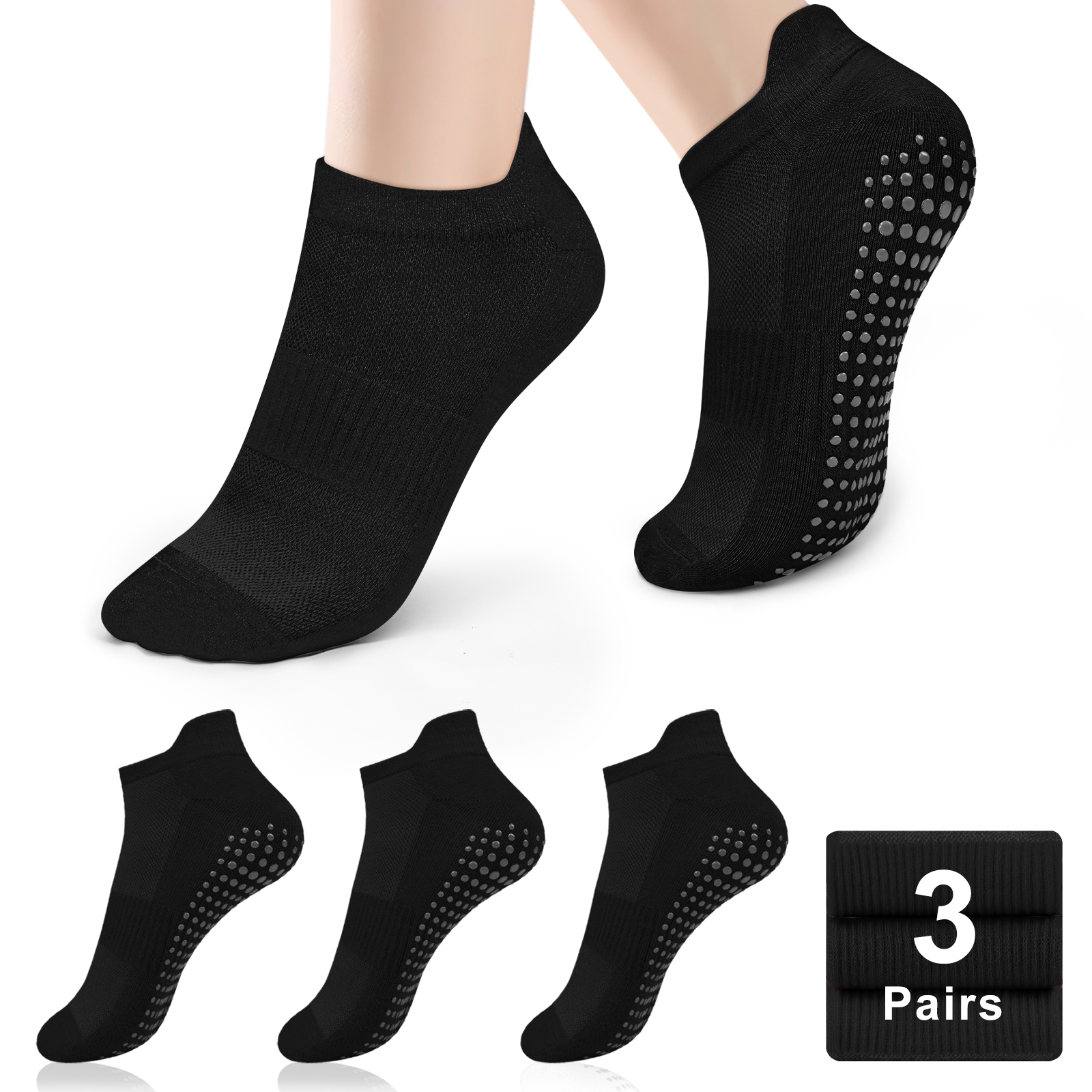 3 Pairs Yoga Socks Women Cotto - đánh giá và giá Grip Sock Yoga