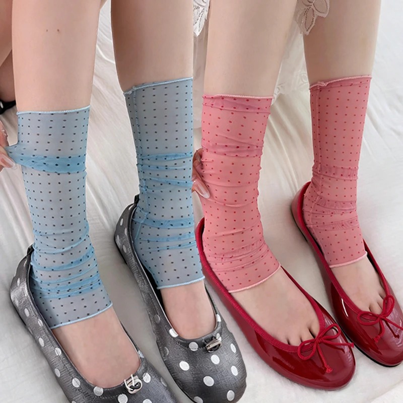 2026 Fashion Polka Dot Lace So - đánh giá và giá Silk Sock Bamboo